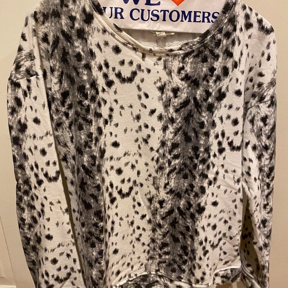 SOFT by Joie leopard printed black and white sweat - Picture 2 of 2
